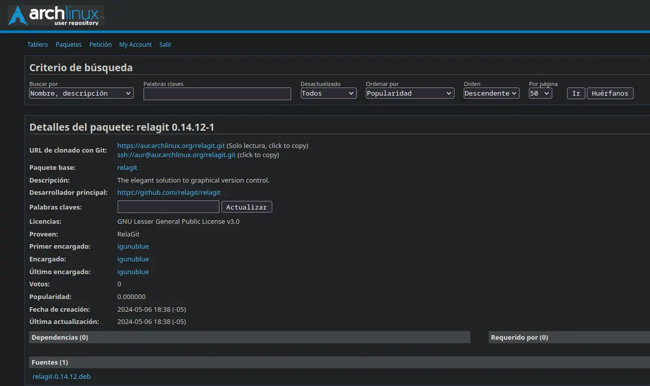 My first new AUR package contribution