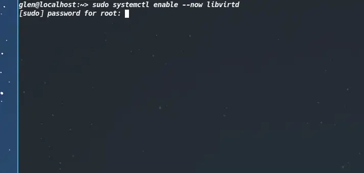 Terminal con comando systemctl