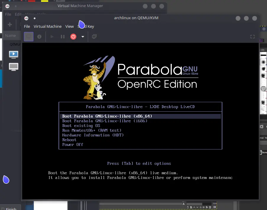Mi primera máquina virtual con virt-manager