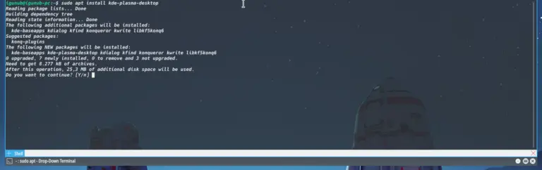 Terminal con instalación de plasma