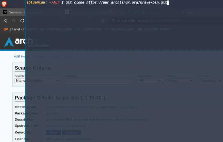 Git Clone URL del paquete