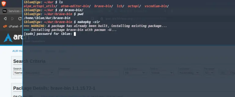 Terminal con makepkg