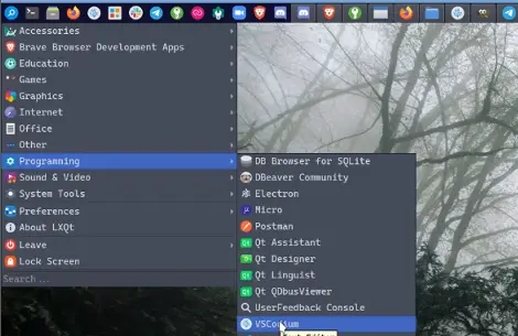 VSCodium instalado y listo