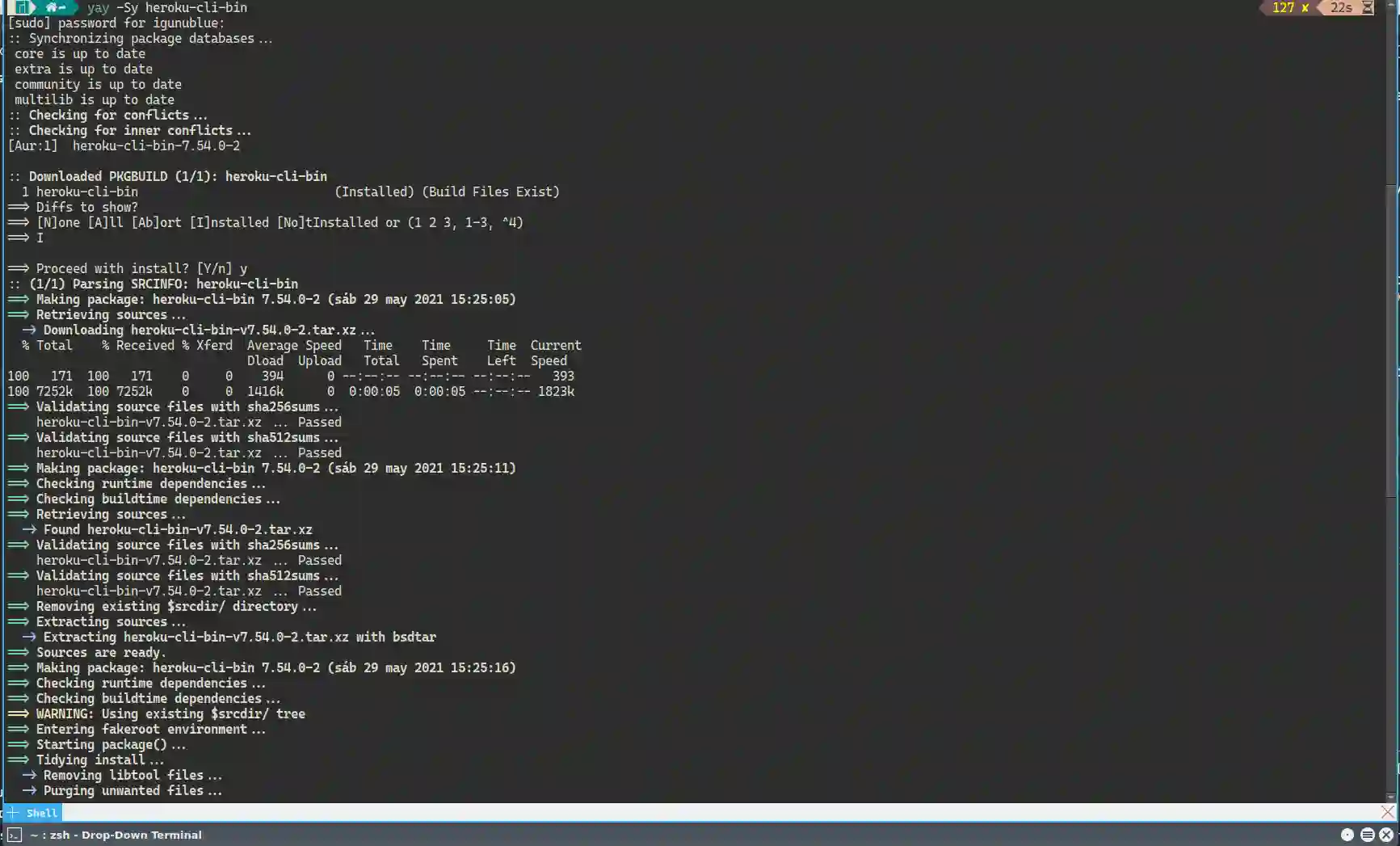 Heroku CLI instalado